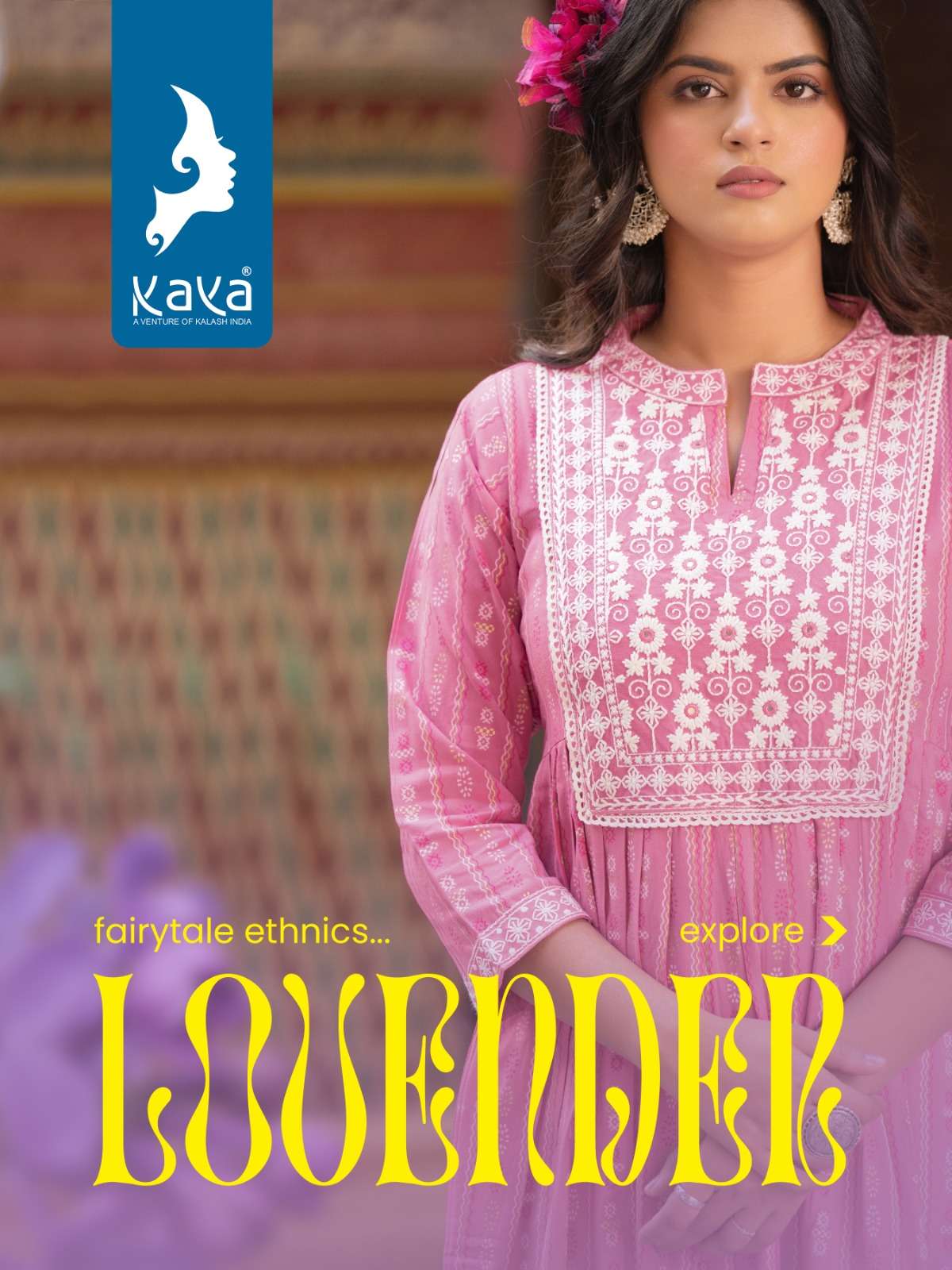 LOVENDER BY KAYA 01 TO 08 SERIES RAYON EMBROIDERY WORK NAYRA CUT KURTIS