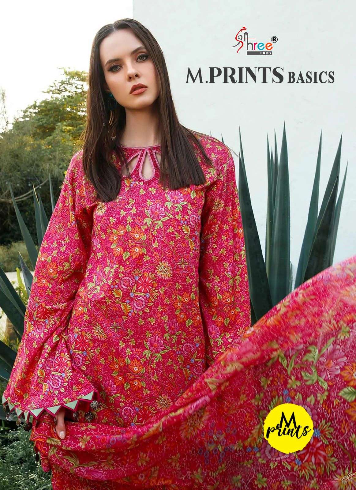 M. PRINTS BASICS BY SHREE FABS 3233 TO 3238 SERIES COTTON EMBROIDERY PAKISTANI DRESSES