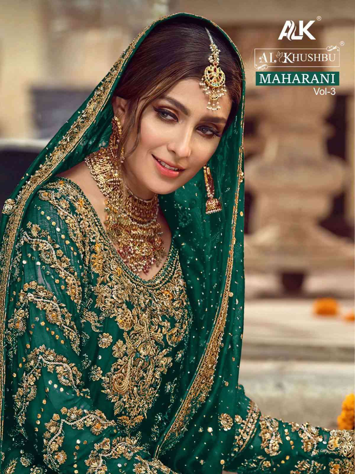 MAHARANI VOL-3 BY AL KHUSHBU 166-I TO 166-L SERIES FAUX GEORGETTE WORK PAKISTANI DRESSES