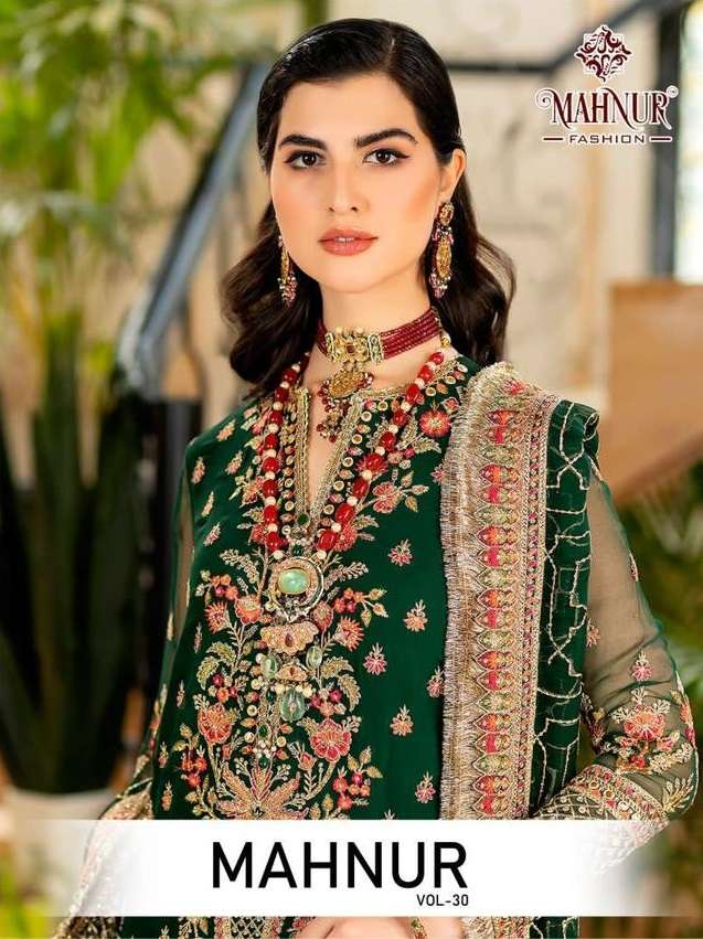 MAHNUR VOL-30 BY MAHNUR FASHION 30001 & 30002 SERIES GEORGETTE WORK PAKISTANI DRESSES