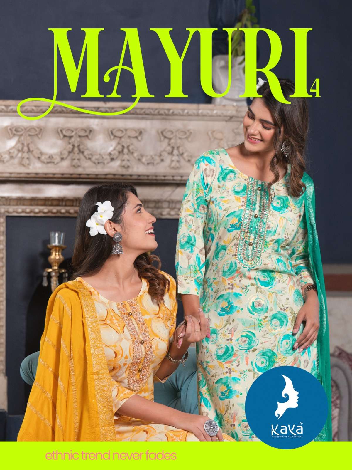 MAYURI VOL-4 BY KAYA 01 TO 08 SERIES RAYON PRINT WORK READYAMADE DRESSES