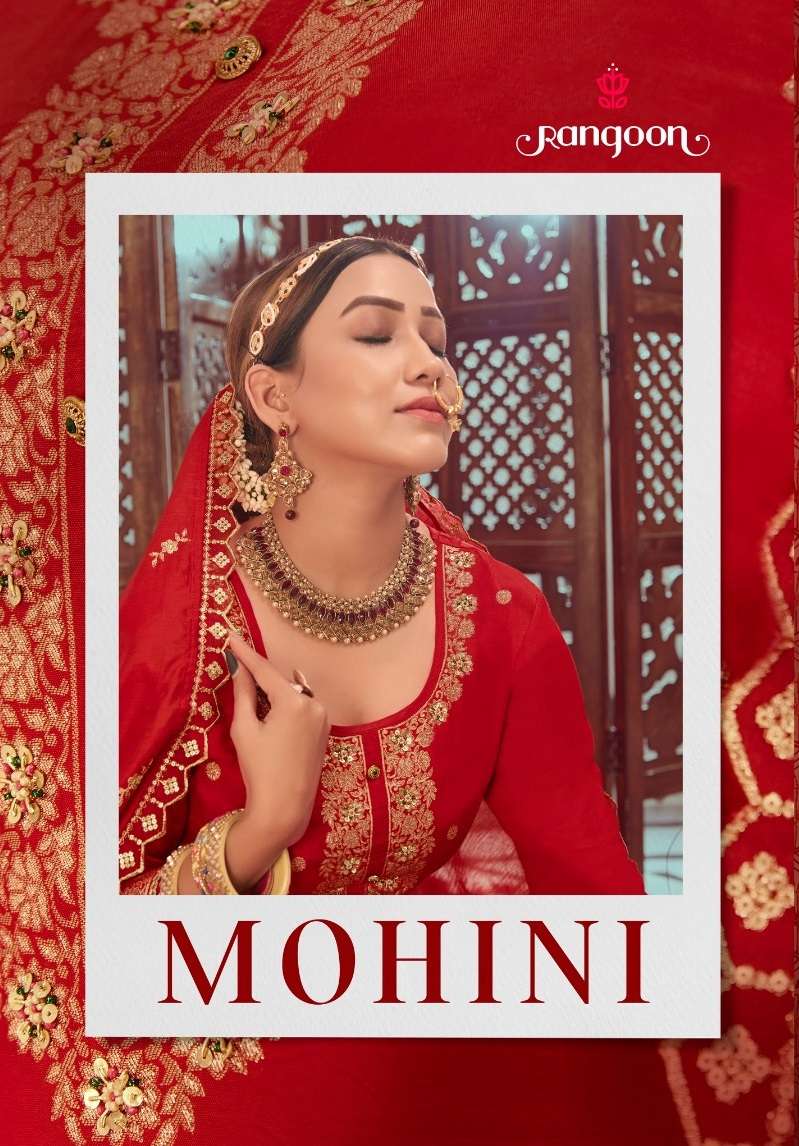 MOHINI BY RANGOON 4661 TO 4664 SERIES JACQUARD KHATLI WORK READYMADE DRESSES