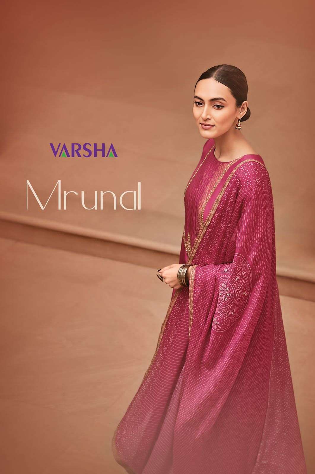 MRUNAL BY VARSHA 31 TO 35 SERIES RUSSIAN SILK PRINT HAND WORK DRESSES