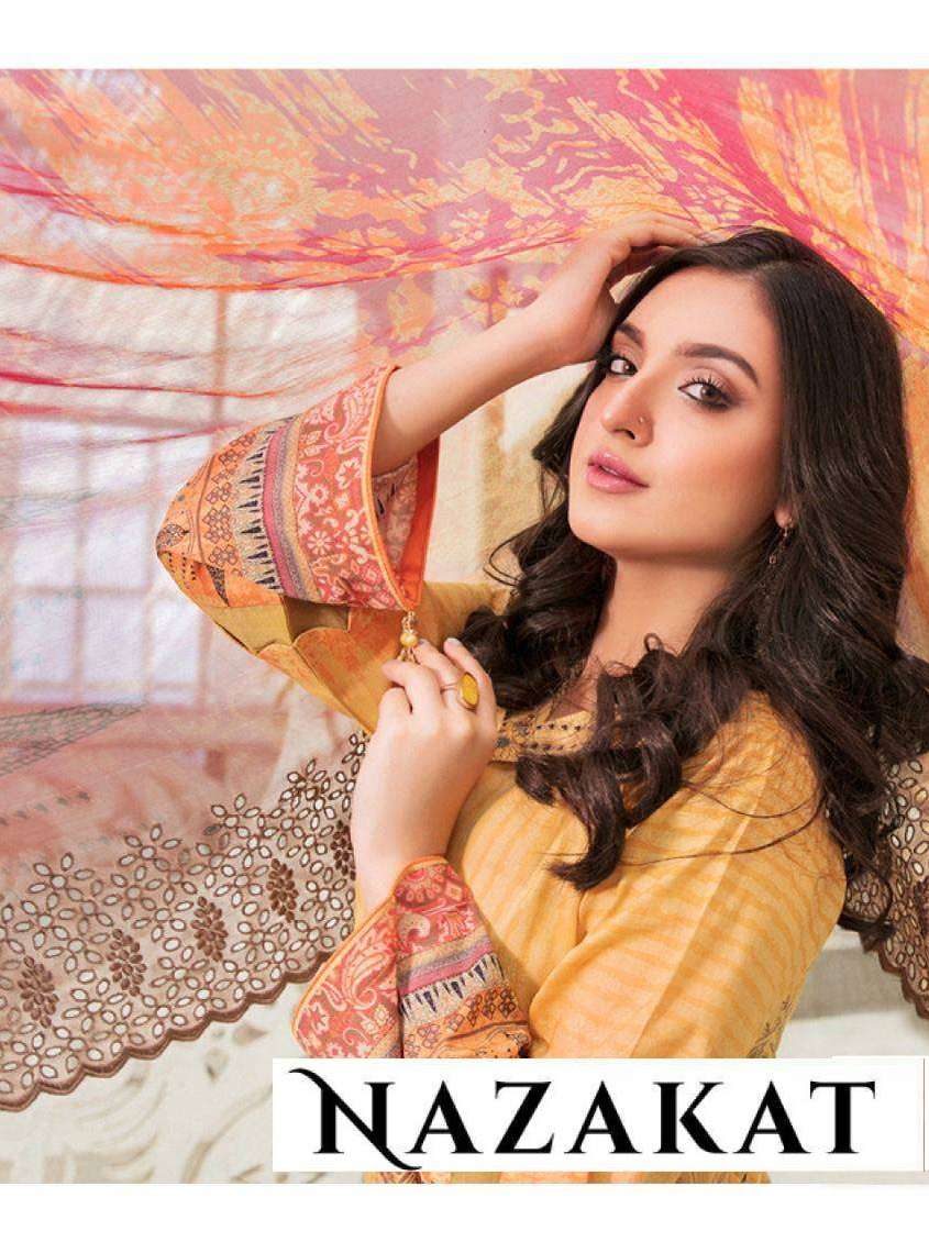 NCM NAZAKAT BY AQSAWHOLESALE 1001 TO 1010 SERIES COTTON PRINT PAKISTANI DRESSES