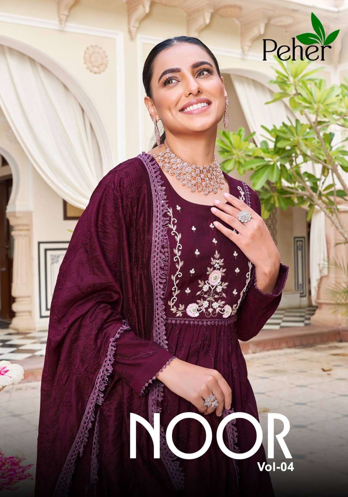 NOOR VOL-4 BY PEHER 1057 TO 1061 SERIES MODAL HAND WORK READYAMADE DRESSES