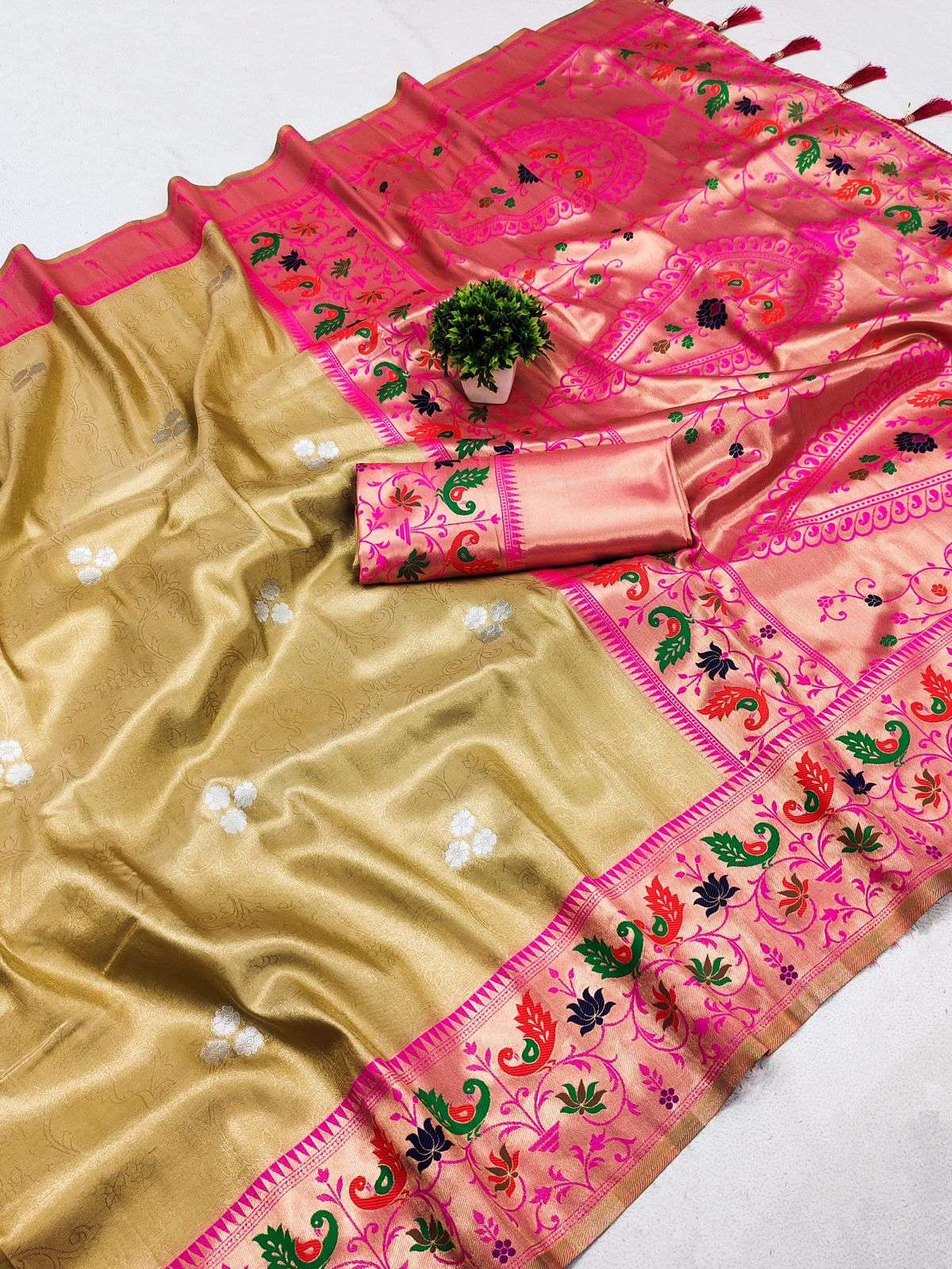 PEHTANI BY AQSAWHOLESALE SOFT KANJIVARAM PAITHANI SILK FESTIVE WEAR SAREES