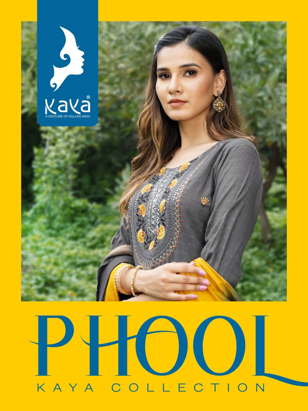 PHOOL BY KAYA 01 TO 06 SERIES RAYON PRINT SEQUENCE WORK READYMADE DRESSES