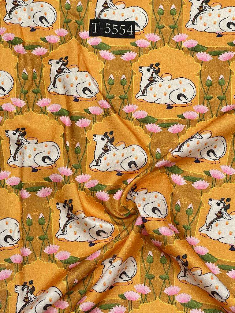 PICHWAI BY AQSAWHOLESALE 5546 TO 5555 SERIES TUSSER SILK DIGITAL PRINT FABRICS