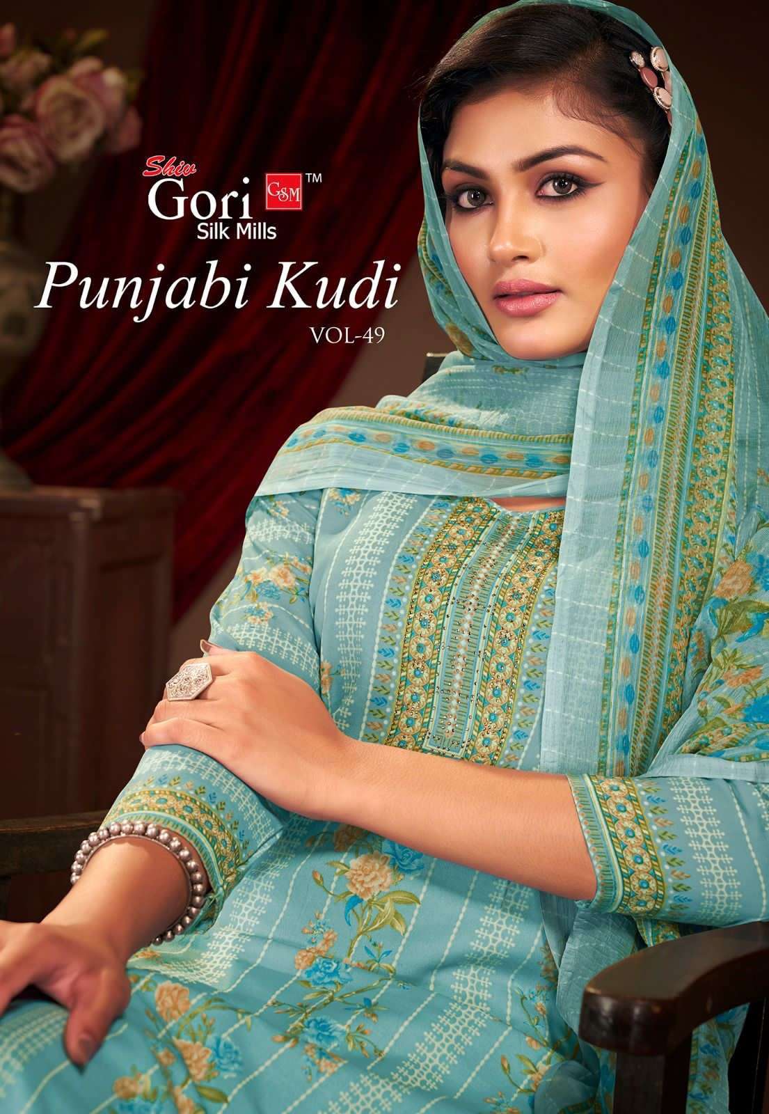 PUNJABI KUDI VOL-49 BY SHIV GORI 49001 TO 49012 SERIES HEAVY COTTON PRINT DRESSES