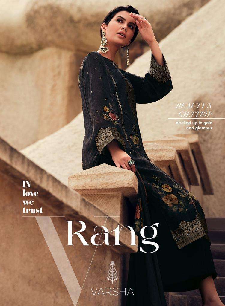 RANG BY VARSHA 01 TO 06 SERIES ORGANZA SILK PRINT WORK DRESSES