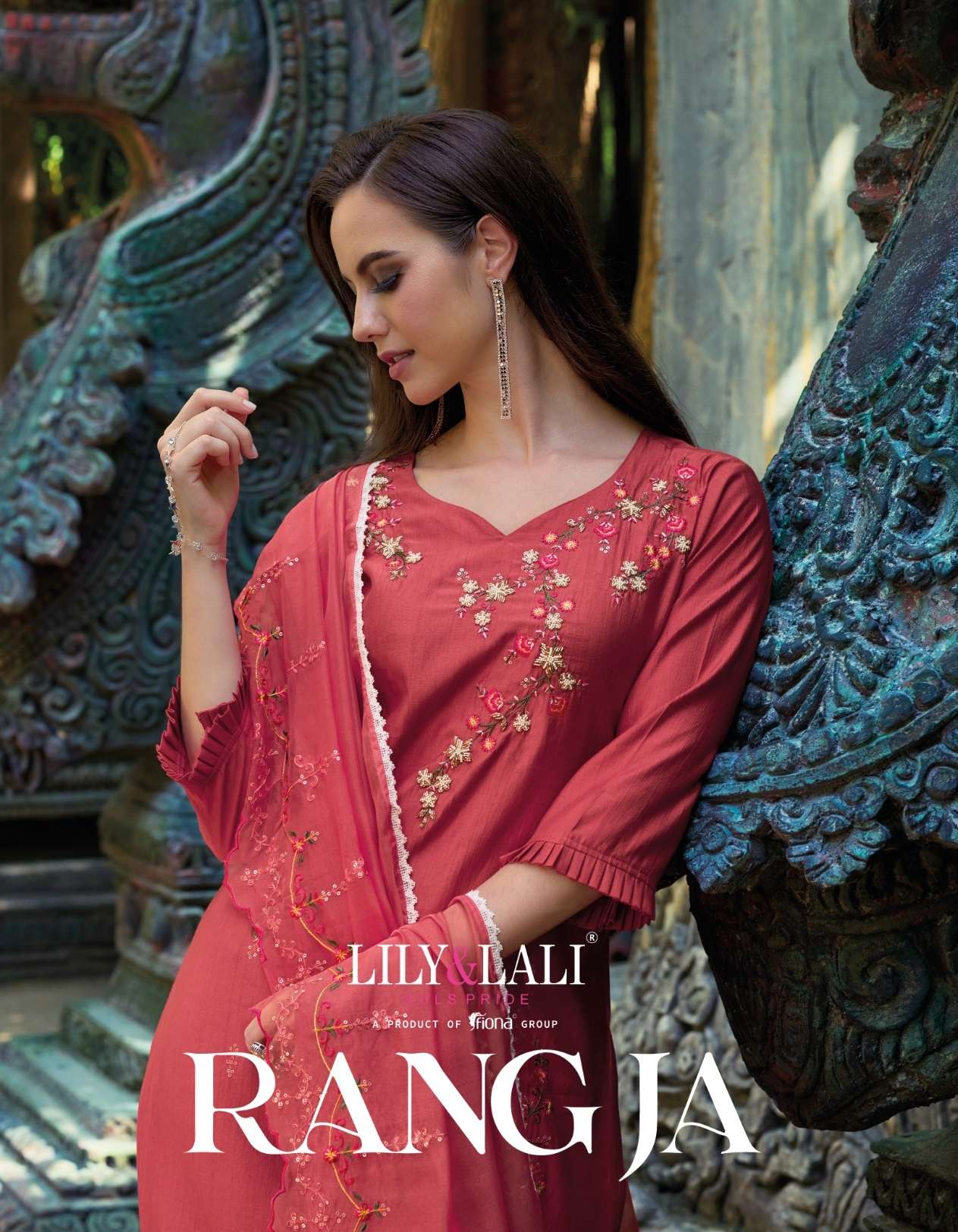 RANG JA BY LILY AND LALI 13501 TO 13506 SERIES VISCOSE HAND WORK READYMADE DRESSES