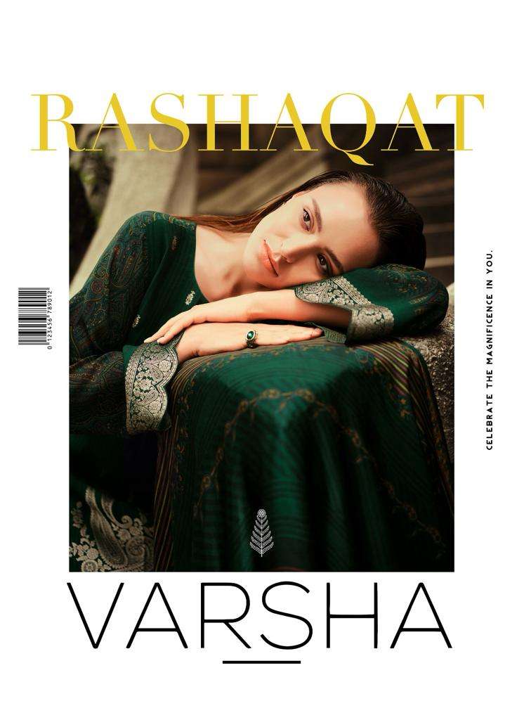 RASHAQAT BY VARSHA 01 TO 07 SERIES SILK WOVEN PRINT WORK DRESSES