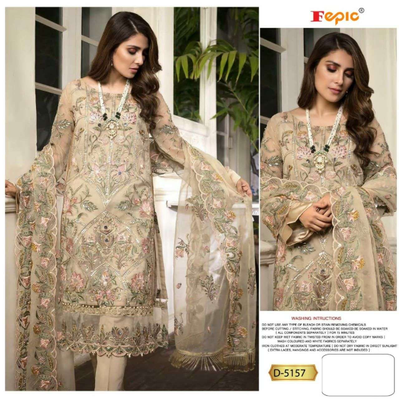 ROSEMEEN 5157 COLOURS BY FEPIC 5157-A TO 5157-D SERIES GEORGETTE WORK PAKISTANI DRESSES