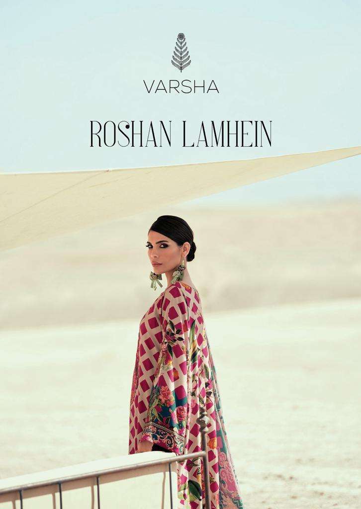 ROSHAN LAMHEIN BY VARSHA 01 TO 04 SERIES PASHMINA SILK WORK WINTER WEAR DRESSES