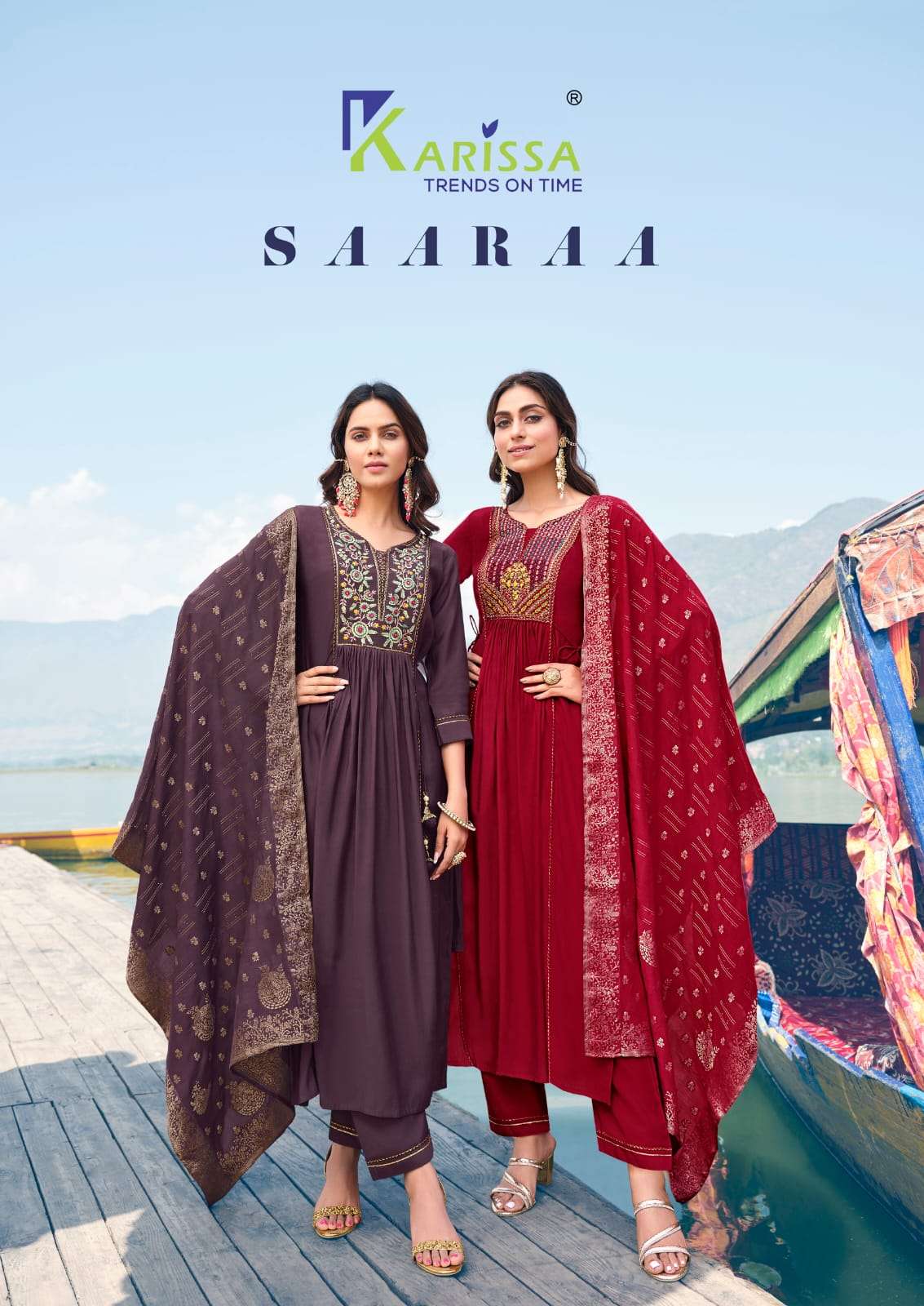 SAARAA BY KARISSA 1001 TO 1004 SERIES VISCOSE SILK WORK READYMADE DRESSES