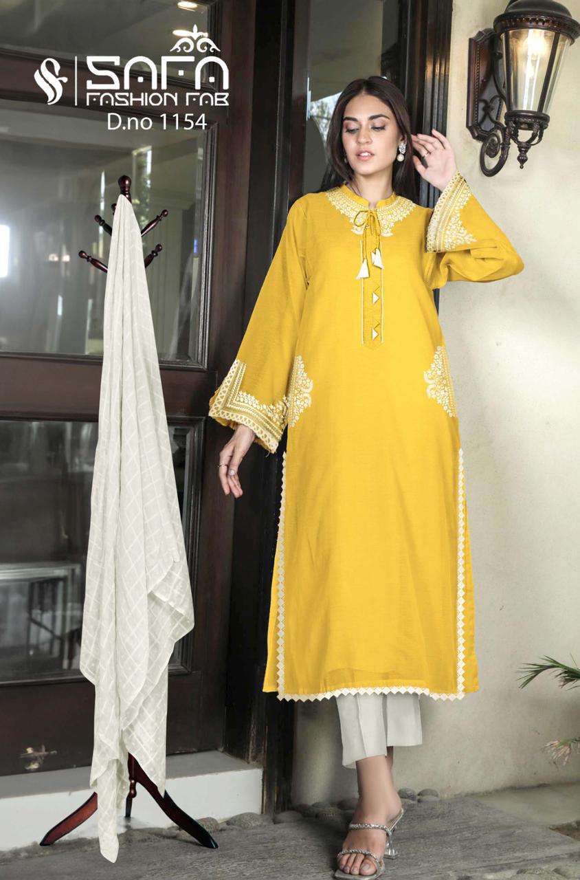 SAFA 1154 COLOURS BY SAFA FASHION FAB VOIL HEAVY EMBROIDERY WORK READYMADE DRESSES