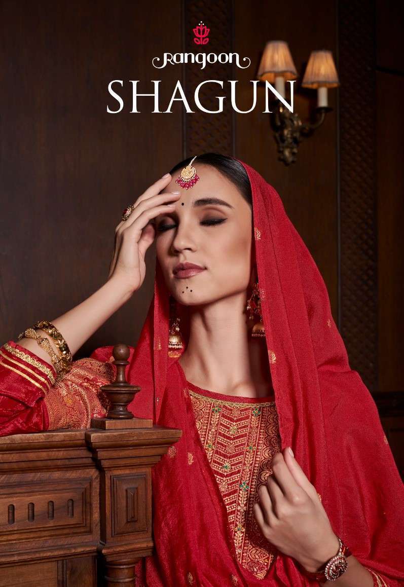 SHAGUN BY RANGOON 4641 & 4642 SERIES JACQUARD KHATLI WORK READYMADE DRESSES