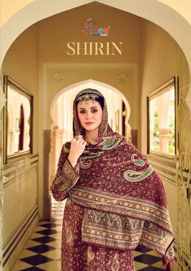 SHIRIN BY SHREE FABS 1001 TO 1006 SERIES VELVET DESIGNER PRINT WORK DRESSES