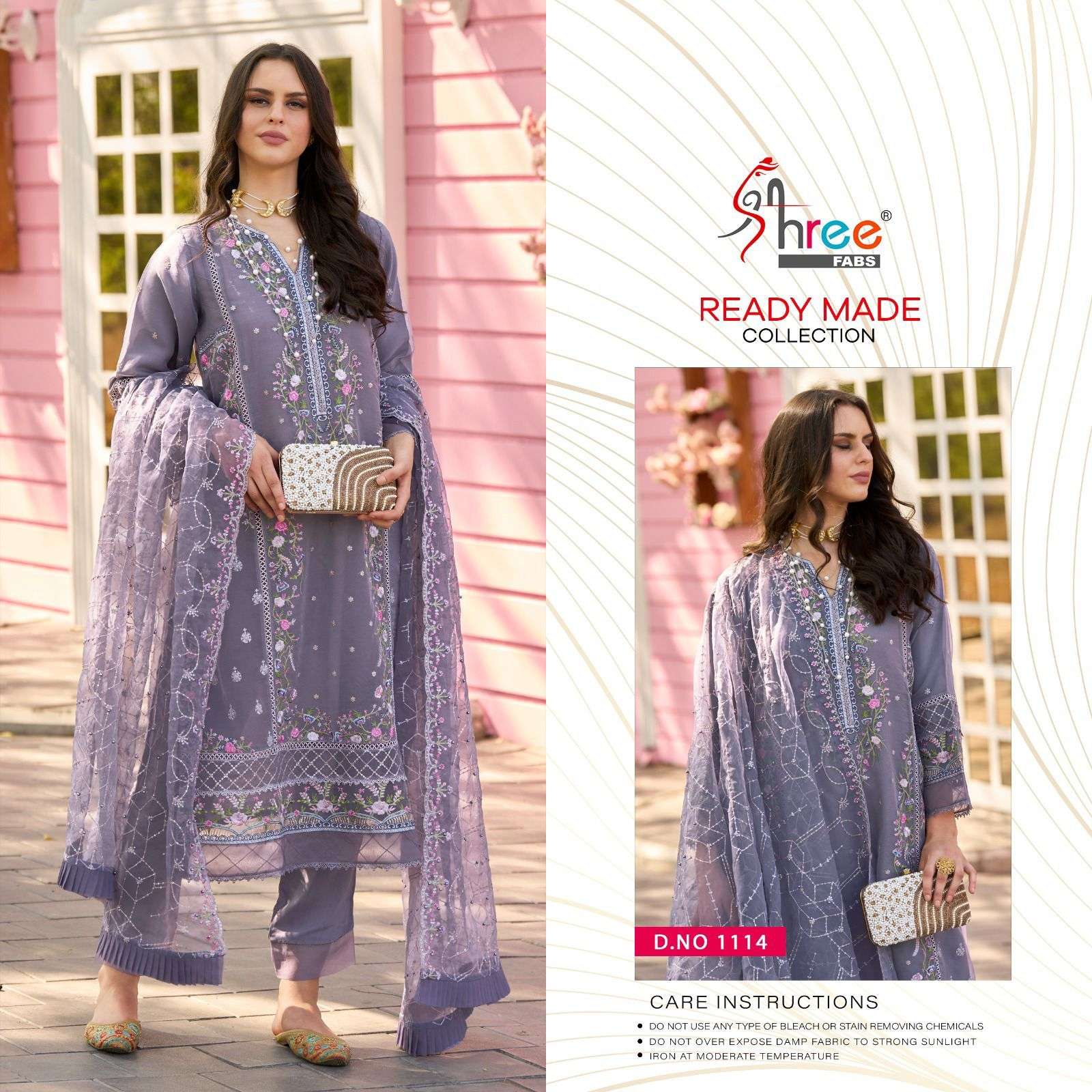 SR-1114 HIT DESIGN BY SHREE FABS ORGANZA EMBROIDERY WORK PAKISTANI READYMADE DRESS