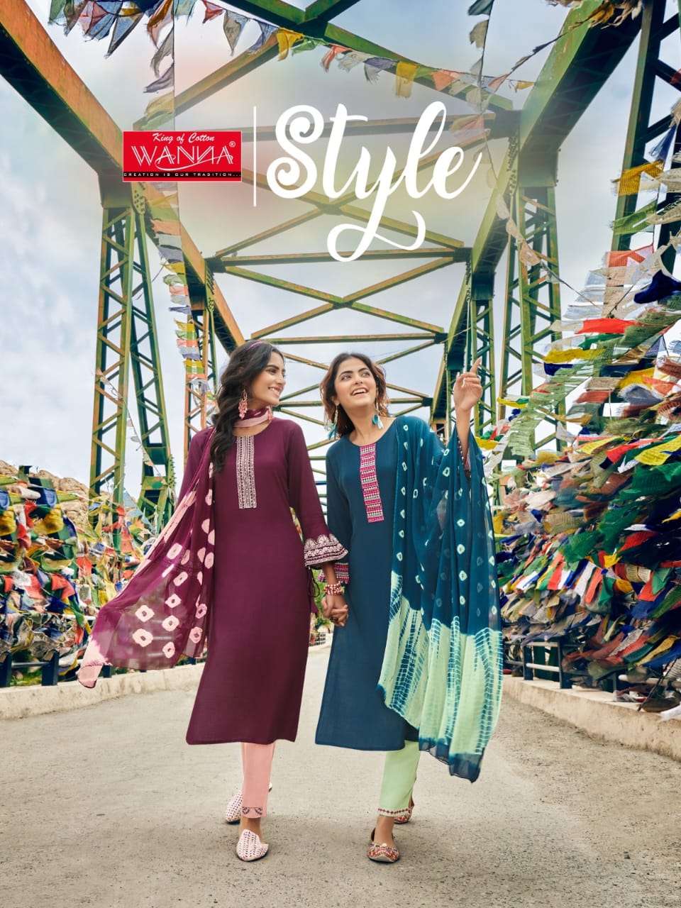 STYLE BY WANNA 7001 TO 7006 SERIES RAYON EMBROIDERY WORK READYMADE DRESSES