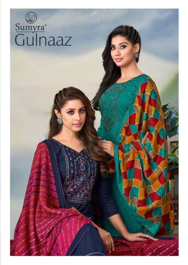 SUMYRA GULNAAZ BY RADHIKA FASHION 41001 TO 41008 SERIES PASHMINA WORK DRESSES