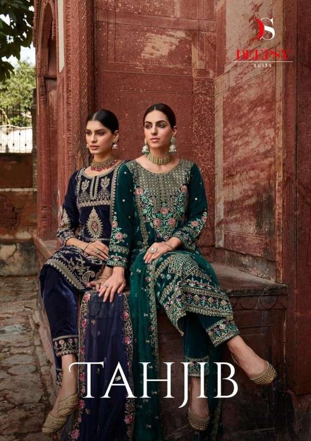 TAHJIB BY DEEPSY SUITS 13001 TO 13006 SERIES VELVET EMBROIDERY PAKISTANI DRESSES