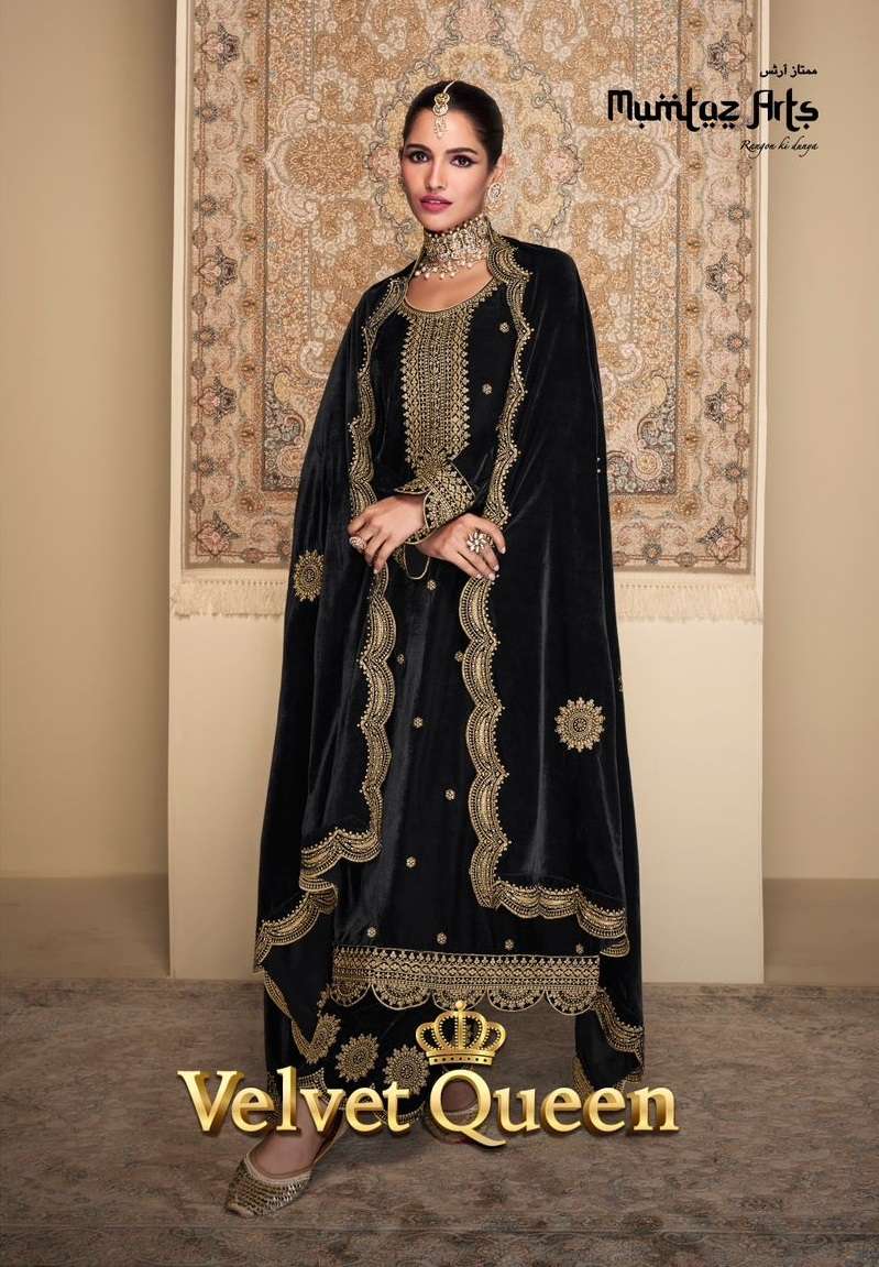 VELVET QUEEN BY MUMTAZ ARTS 21001 TO 21004 SERIES VELVET EMBROIDERY WINTER WEAR DRESSES