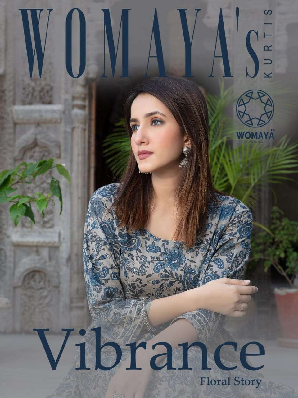 VIBRANCE BY WOMAYA 2051 TO 2059 SERIES PURE CAMBRIC COTTON PRINT GOWNS