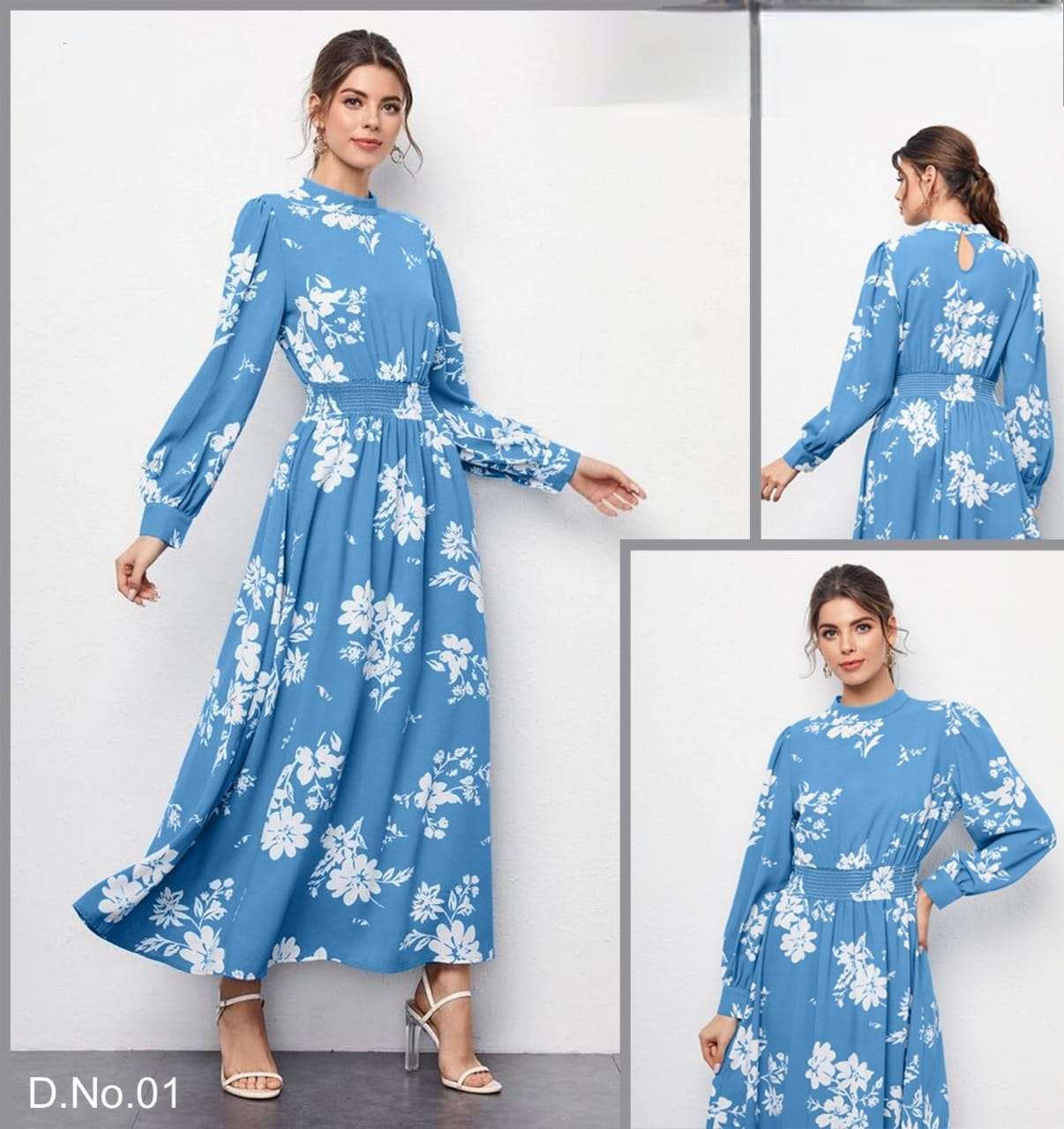 WESTERN VOL-1 BY AQSAWHOLESALE POLI RAYON PRINT WORK GOWNS