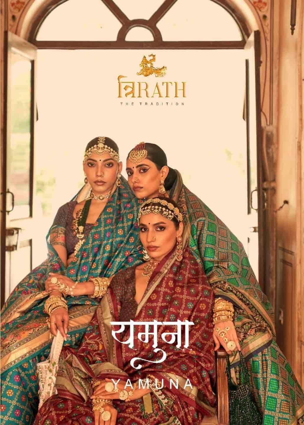 YAMUNA BY TRIRATH 10079 TO 10087 SERIES DESIGNER BANARASI SILK FESTIVE WEAR SAREES