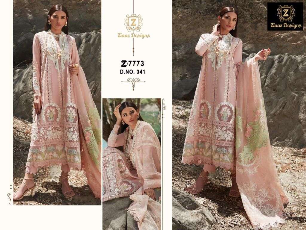 Z-341 HIT DESIGN BY ZIAAZ DESIGNS COTTON EMBROIDERY WORK PAKISTANI DRESS