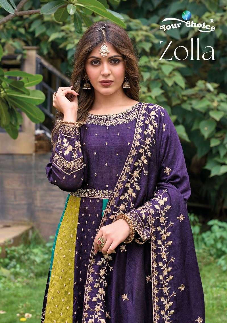 ZOLLA BY YOUR CHOICE 1001 TO 1003 SERIES PREMIUM SILK WORK SHARARA READYAMDE DRESSES