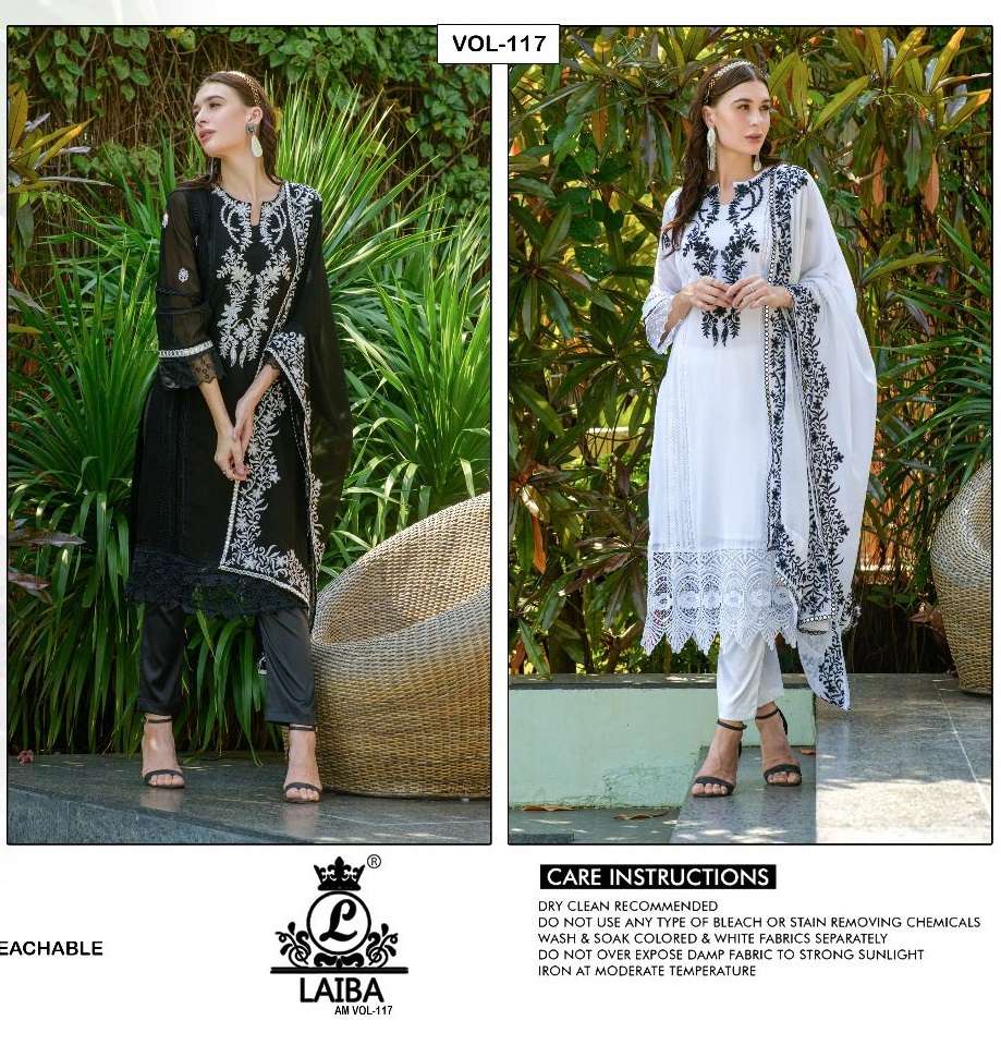 AM VOL-117 NX BY LAIBA PURE GEORGETTE EMBROIDERY READYMADE PAKISTANI DRESSES