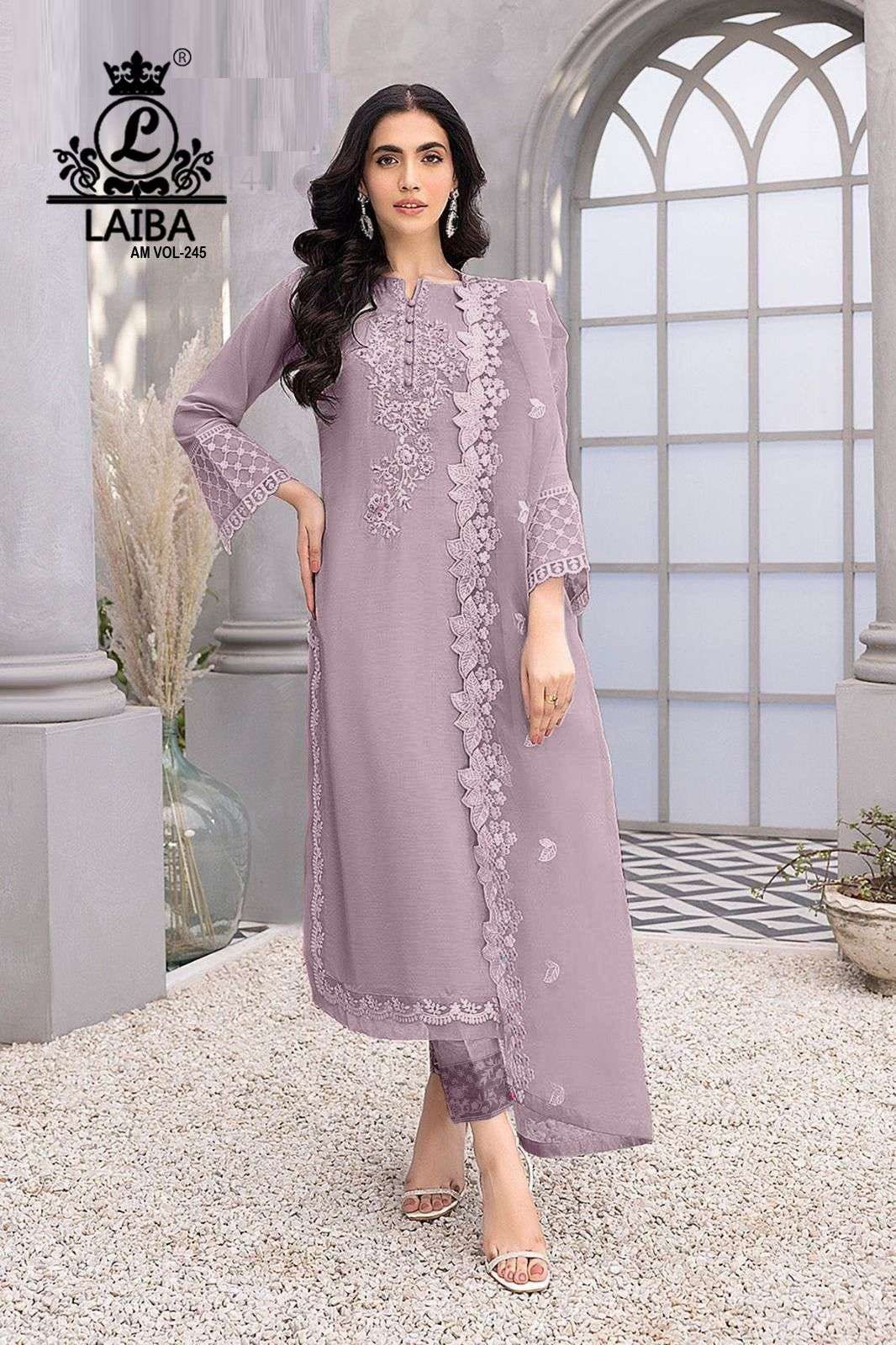 AM VOL-245 BY LAIBA PURE GEORGETTE WORK PAKISTANI READYMADE DRESS