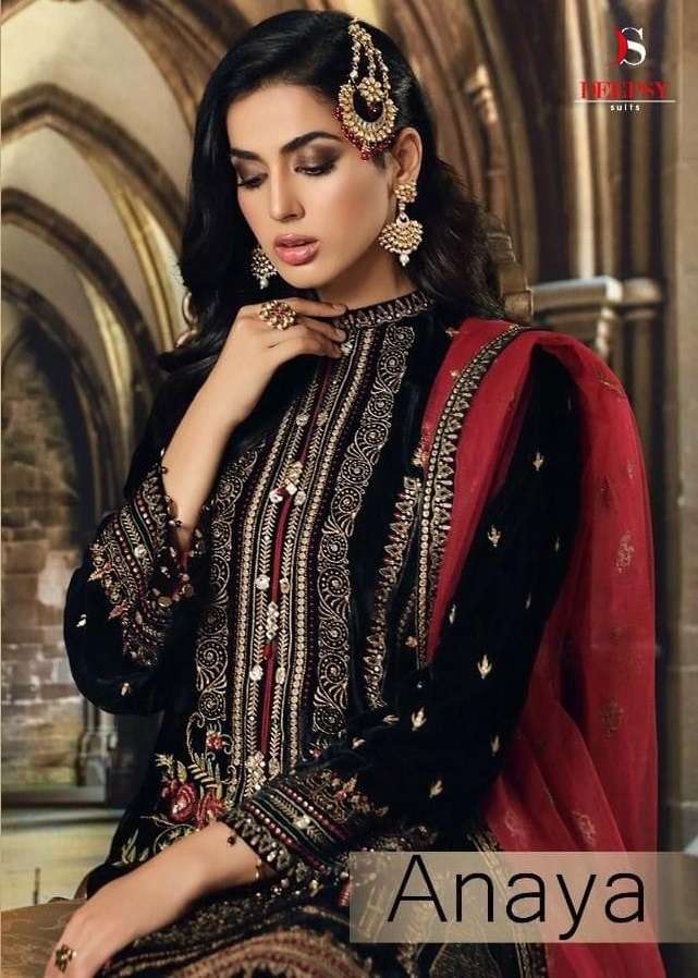 ANAYA BY DEEPSY SUITS 1171 TO 1176 SERIES VELVET HEAVY EMBROIDERY WORK DRESSES