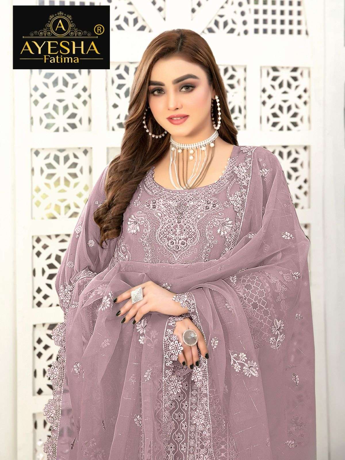 AYESHA FATIMA AF-131 COLOURS BY AQSAWHOLESALE 131-A TO 131-D SERIES GEORGETTE WORK DRESSES