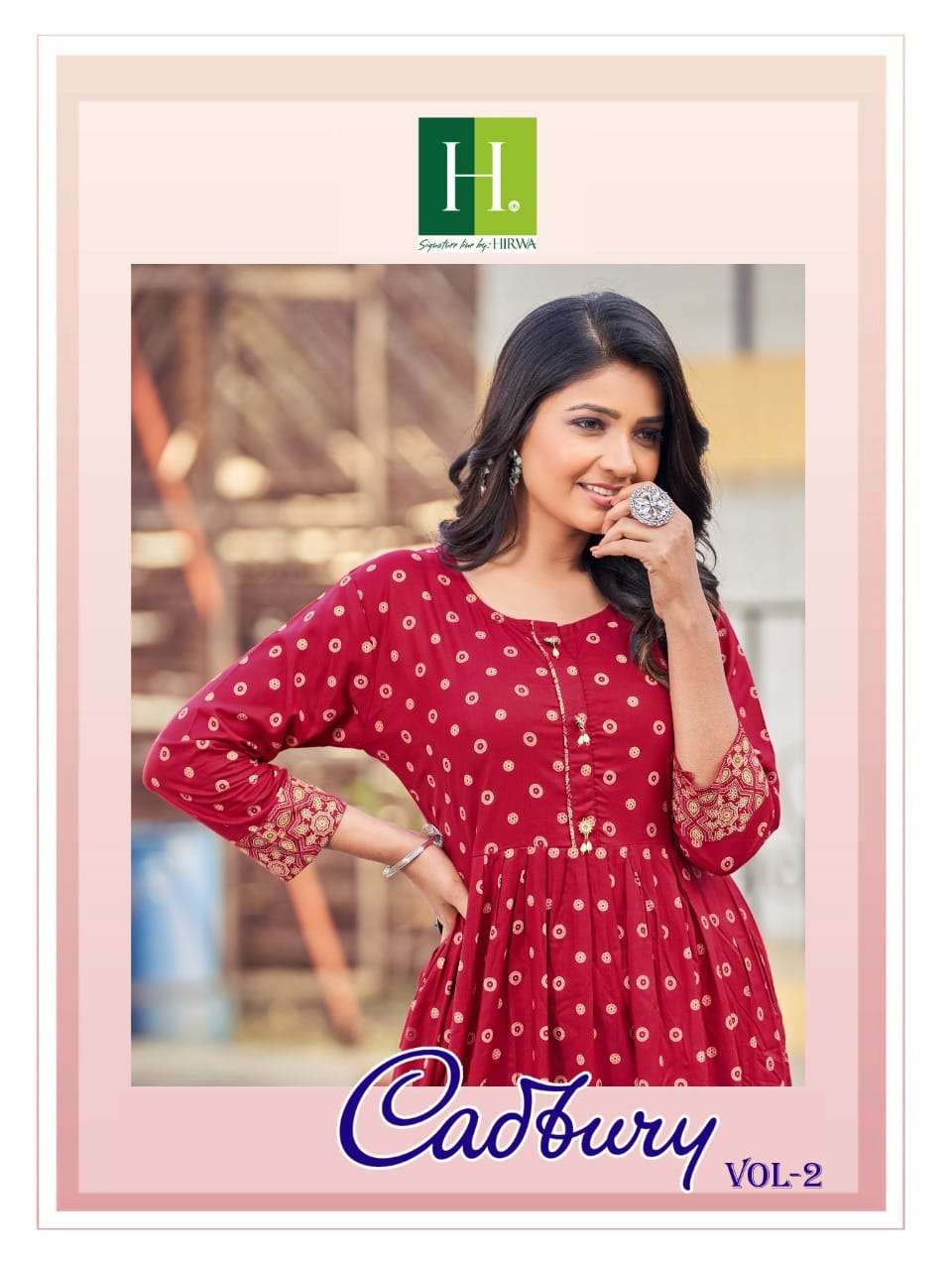 CADBURY VOL-2 BY H DOT 2001 TO 2004 SERIES RAYON PRINT WORK KURTIS