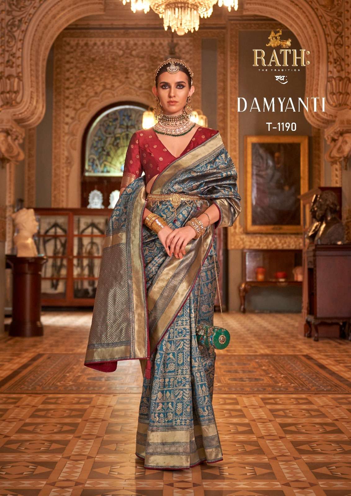 DAMYANTI BY RATH 1190 TO 1198 SERIES DESIGNER BANARASI SILK FESTIVE WEAR SAREES