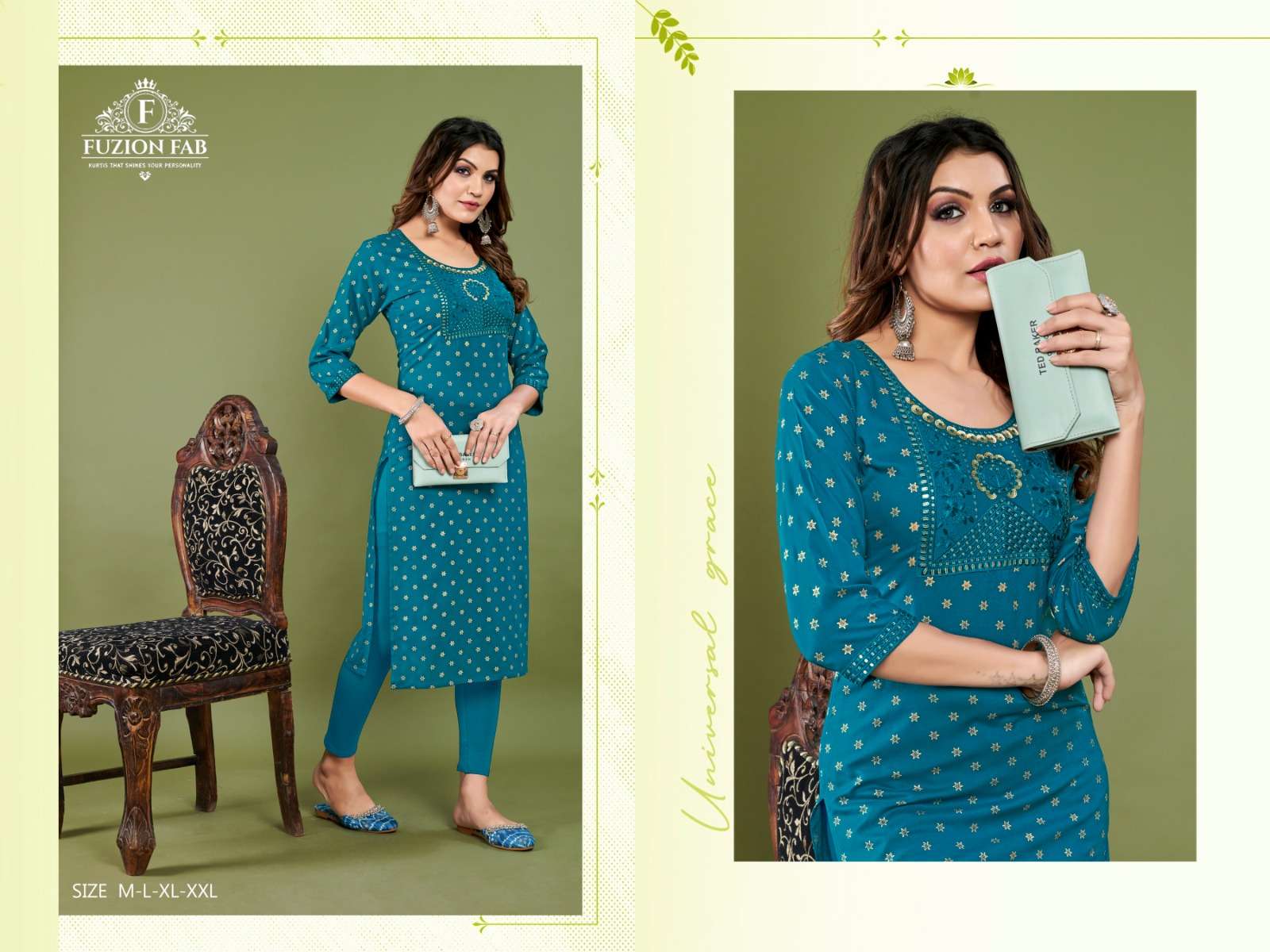 DHYANI VOL-1 BY AQSAWHOLESALE RAYON FOIL PRINT WORK KURTIS