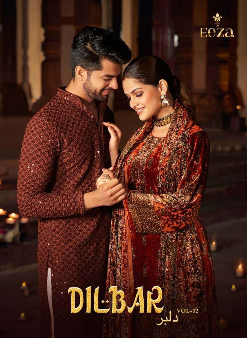 DILBAR VOL-2 BY EEZA 2301 TO 2306 SERIES VISCOSE VELVET WORK WINTER WEAR DRESSES