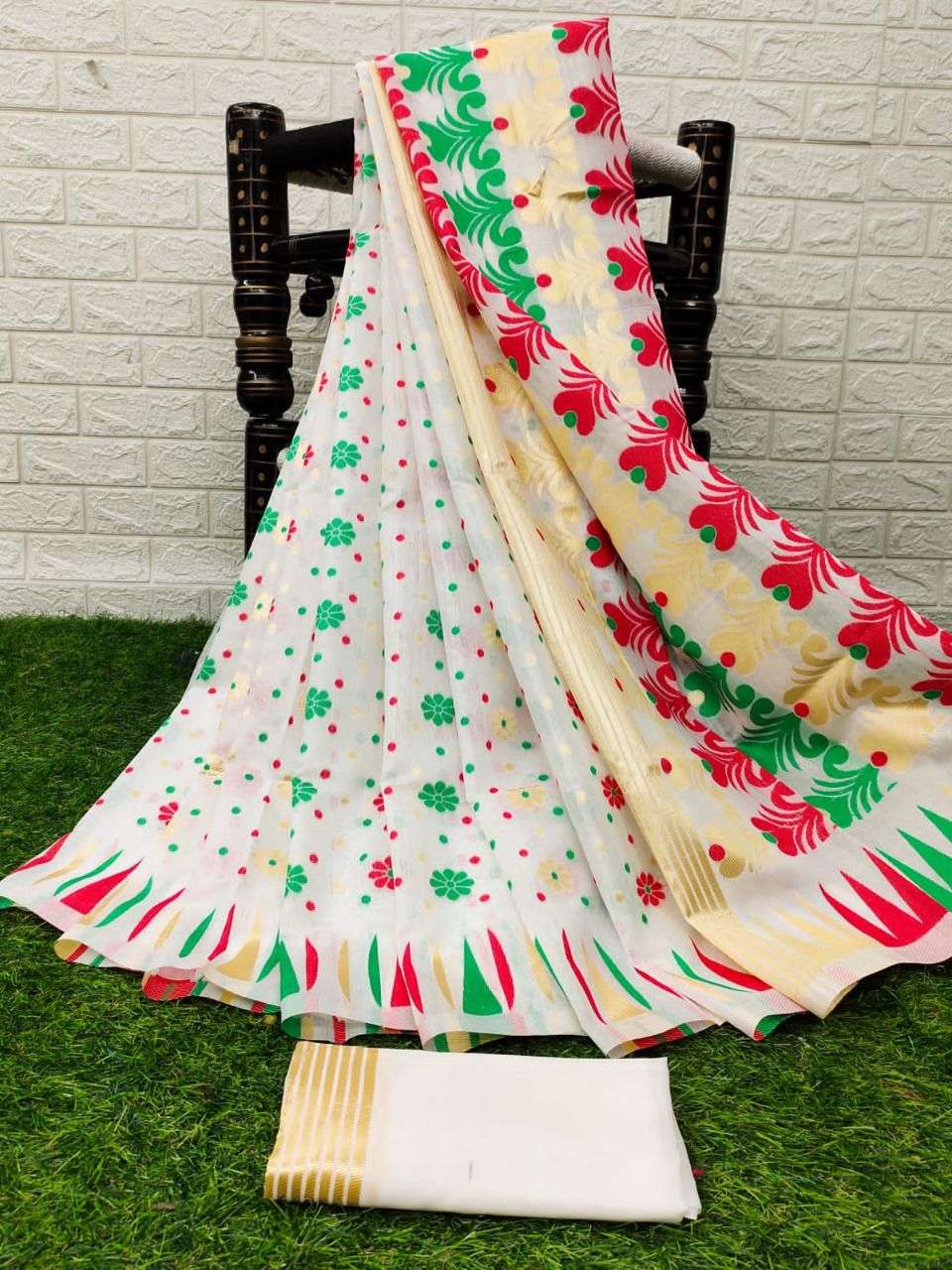 DIVYA BY AQSAWHOLESALE 4131-A TO 4131-I SERIES COTTON SILK WORK CASUAL WEAR SAREES