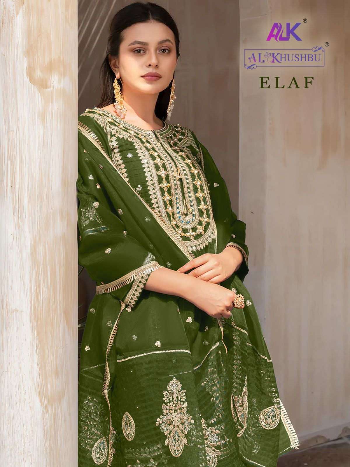 ELAF BY AL KHUSHBU 4085-A TO 4085-D SERIES GEORGETTE HEAVY EMBROIDERY PAKISTANI DRESSES