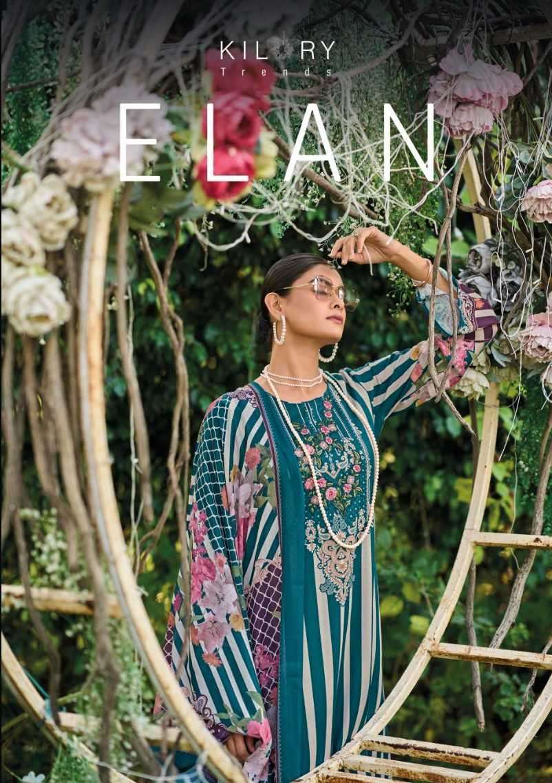 ELAN BY KILORY TRENDZ 601 TO 606 SERIES PURE PASHMINA PRINT WORK WINTER WEAR DRESSES