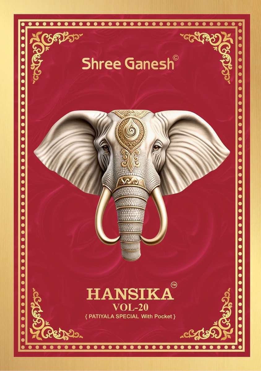 HANSIKA VOL-20 BY SHREE GANESH 4001 TO 4040 SERIES PURE COTTON PRINT DRESSES