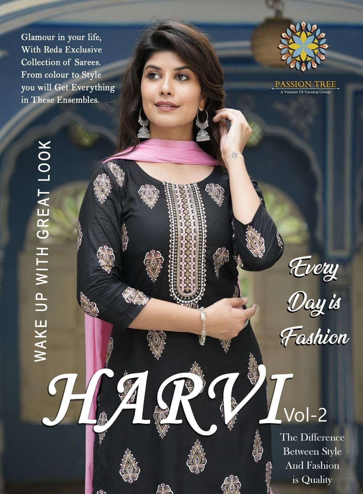 HARVI VOL-2 BY PASSION TREE 2001 TO 2008 SERIES RAYON GOLD PRINT WORK READYMADE DRESSES