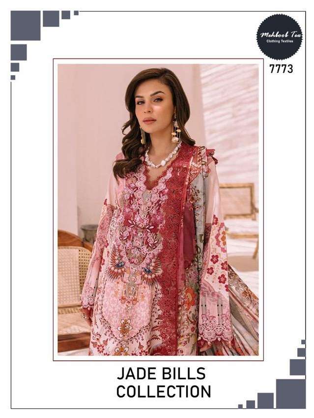 JADE BILLS COLLECTION BY MEHBOOB TEX 1144 TO 1147 SERIES COTTON WORK PAKISTANI DRESSES