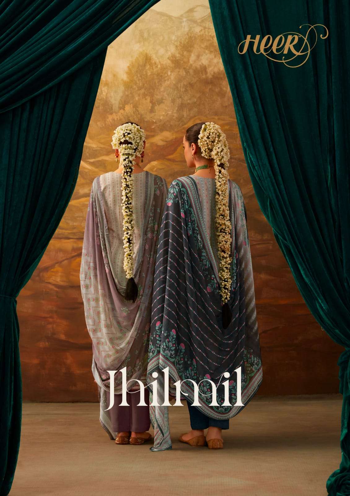 JHILMIL BY HEER 9211 TO 9218 SERIES PURE PASHMINA PRINT WORK WINTER WEAR DRESSES