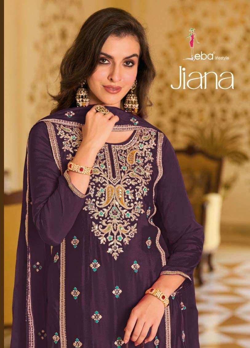 JIANA BY EBA LIFESTYLE 1635 TO 1638 SERIES SILK PREMIUM EMBROIDERY WORK DRESSES