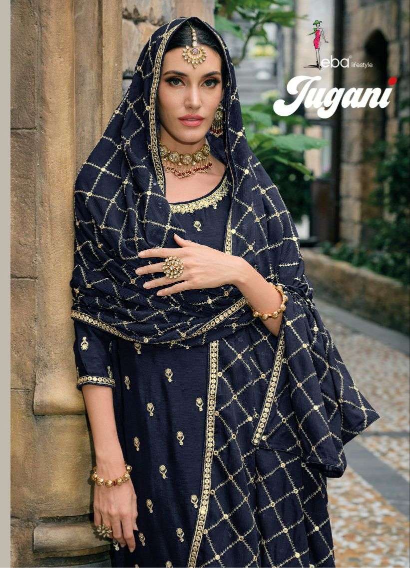 JUGANI BY EBA LIFESTYLE 1604 TO 1606 SERIES CHINON HEAVY WORK READYMADE DRESSES