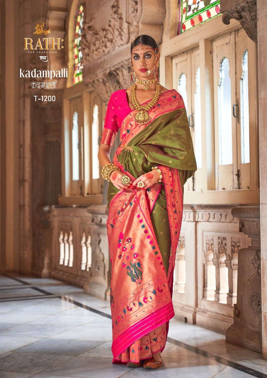 KADAMPALLI BY RATH 1199 TO 1204 SERIES HEAVY SILK FESTIVE WEAR SAREES